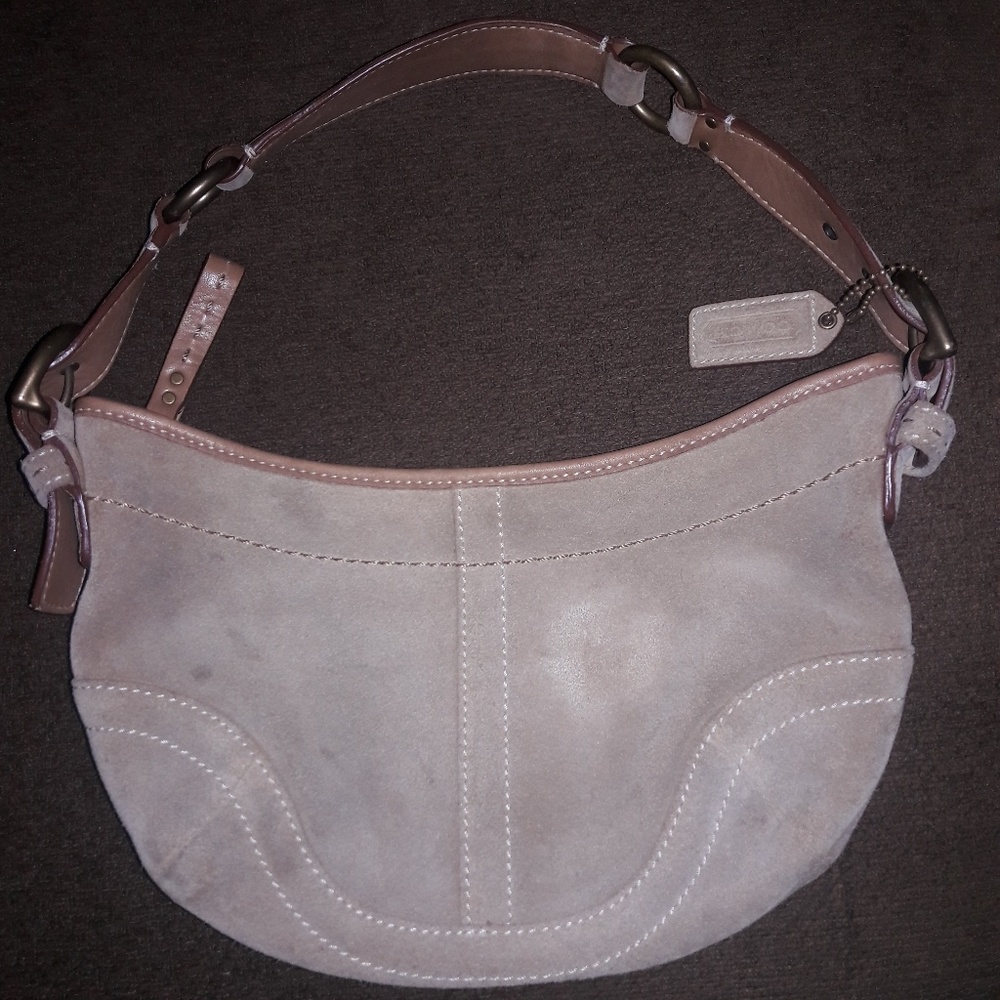 ORIGINAL COACH SUEDE SHOULDER BAG